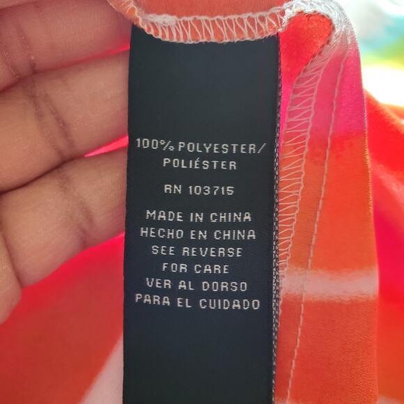 Zac & Rachel Striped Tiered Color Block Top Size L - Picture 8 of 8